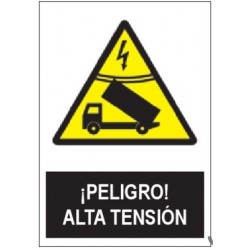 SEÑAL PVC PELIGRO ALTA...