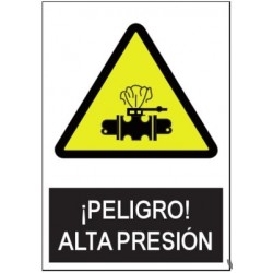 SEÑAL PVC PELIGRO ALTA...