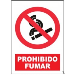 SEÑAL PVC PROHIBIDO FUMAR...