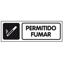 SEÑAL PVC PERMITIDO FUMAR...