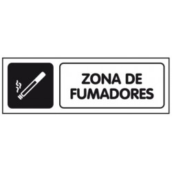 SEÑAL PVC ZONA DE FUMADORES...